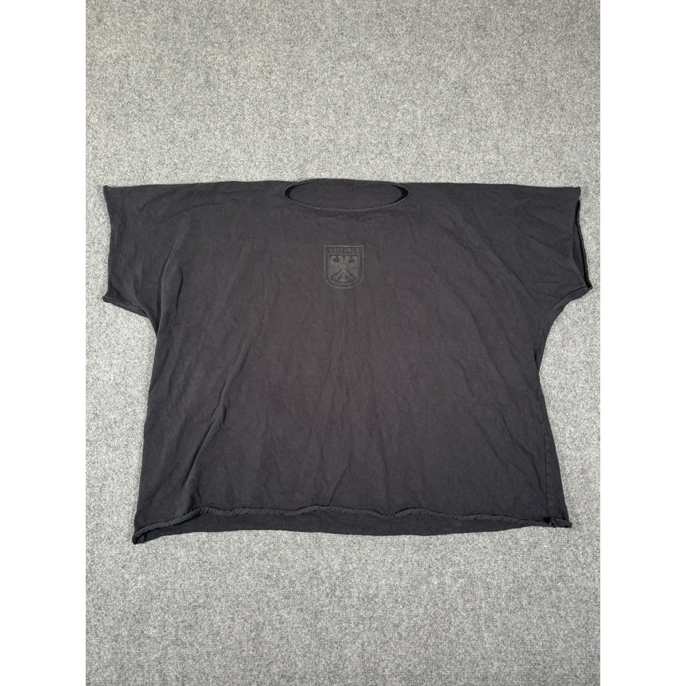 Yeezy Vultures Shirt Size 2 Black Graphic Crest Eagle Oversized‎ Kanye